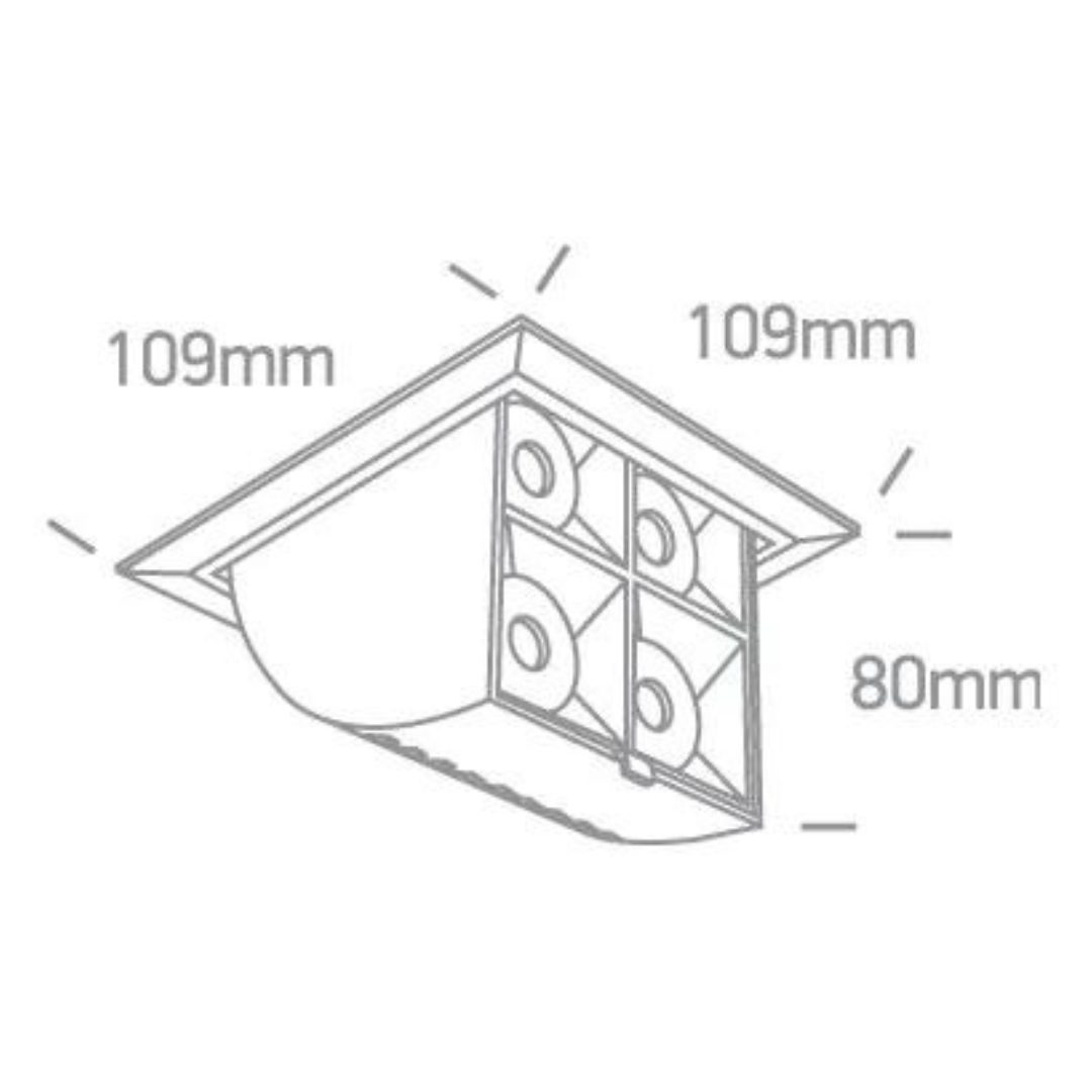 Czarna lampa wpuszczana Namata 4 o ciepłej barwie światła LED
