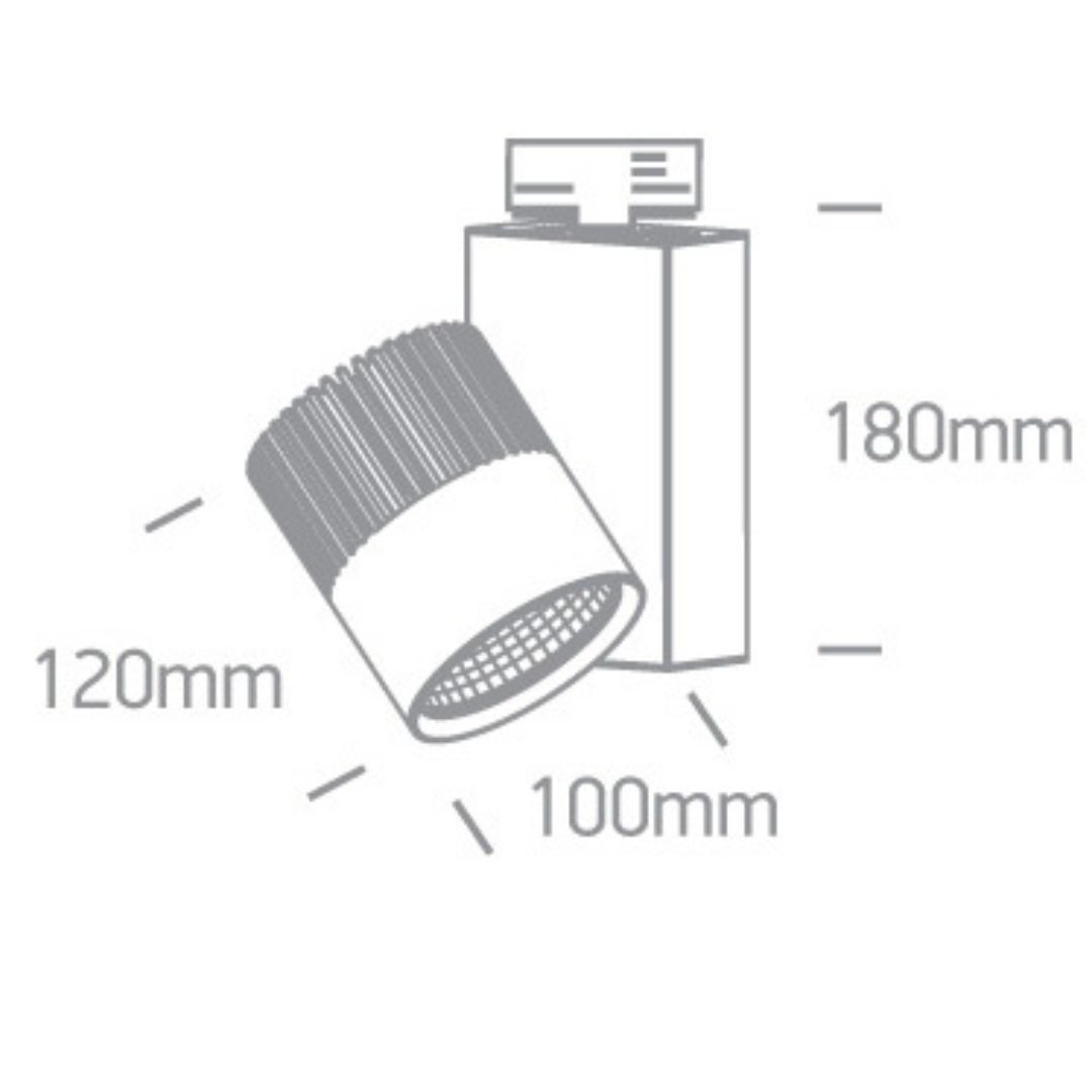Biały reflektor z czarnym elementem Dimini 2 65612T/W/W - ONE Light