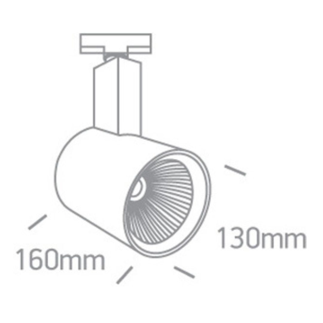 Reflektor w klasycznej czerni Aniada 65632CT/B/W - ONE Light