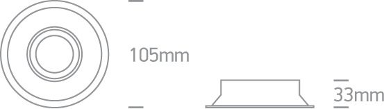 Okrągły reflektor podtynkowy Moniatis