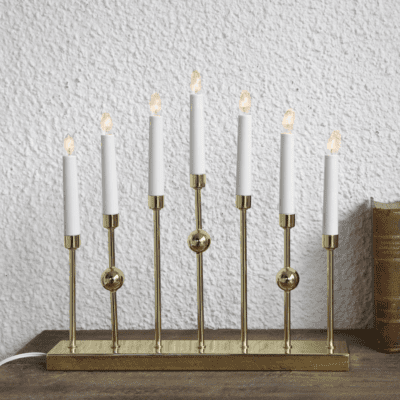 Siedmiopunktowy świecznik świąteczny