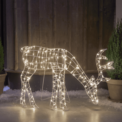 Zimowa dekoracja do ogrodu stojący renifer Atja