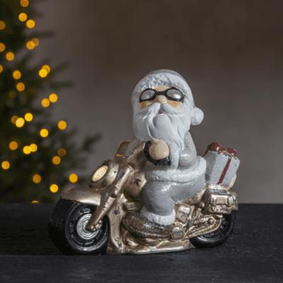 Figurka Święty Mikołaj na motocyklu Friends