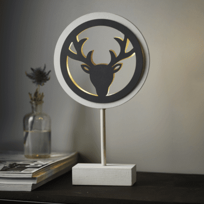 Świąteczna dekoracja stojąca z motywem renifera Woodworks