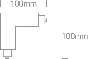Biały łącznik kątowy lewy 3F 41012A/W/L - ONE Light