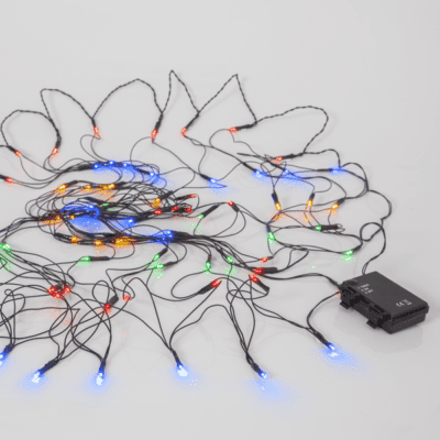 Zasilana bateryjnie siatka LED multikolor 150 cm