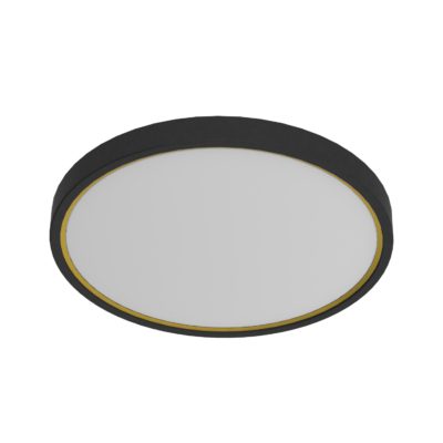 Łazienkowy plafon sufitowy Noxy w czarnym kolorze