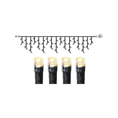 Czterometrowa kurtyna LED z ciepłym światłem