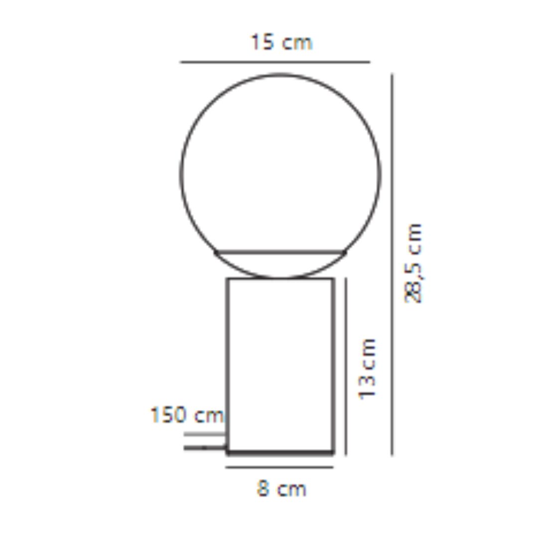 Brązowa lampa stołowa Lilly Marble z mlecznobiałym kloszem