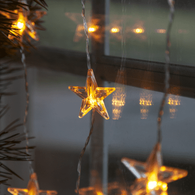 Dekoracyjna kurtyna LED z gwiazdami