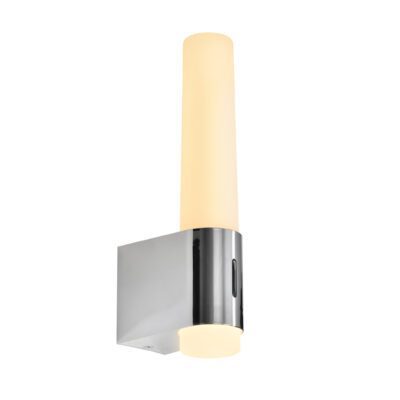 Chromowana lampa ścienna Helva do łazienki - OUTLET