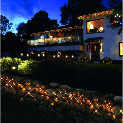 Kurtyna LED z soplami i ciepłą barwą światła 200 cm