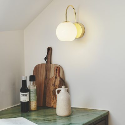 Kinkiet ścienny Franca z okrągłym kloszem