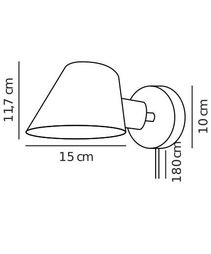 Kinkiet ścienny emitujący światło góra dół Stay C