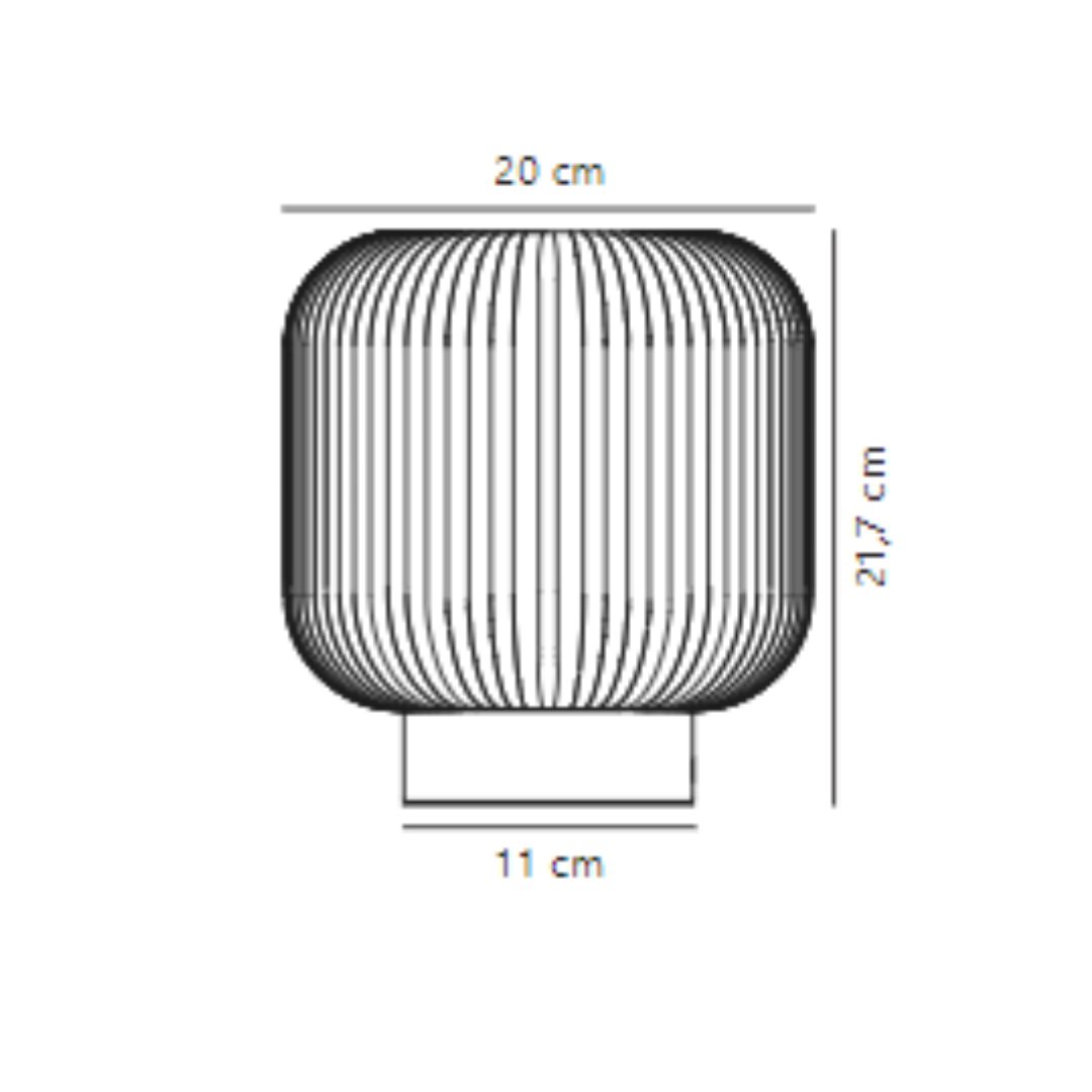 Lampa stołowa Milford na drewnianej podstawie