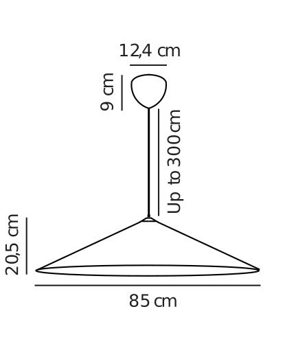 Stożkowa lampa wisząca Hill 3 - OUTLET
