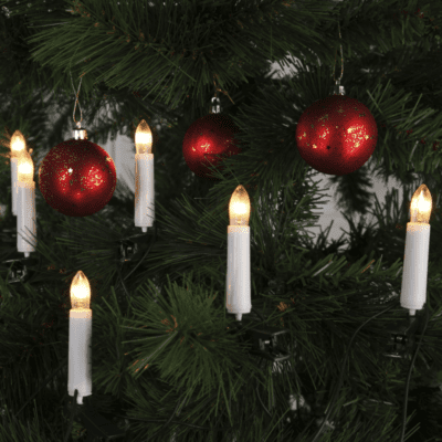 Stylowe świece choinkowe z wymiennymi żarówkami