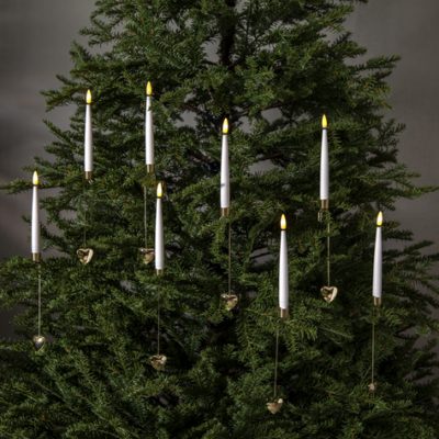 Lampki choinkowe świece LED z metalowymi uchwytami