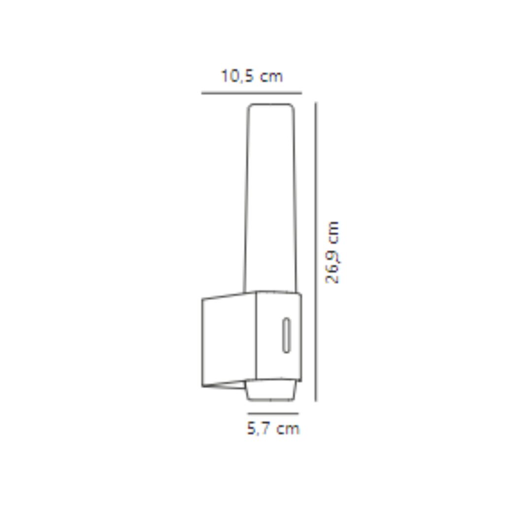 Chromowana lampa ścienna Helva do łazienki - OUTLET