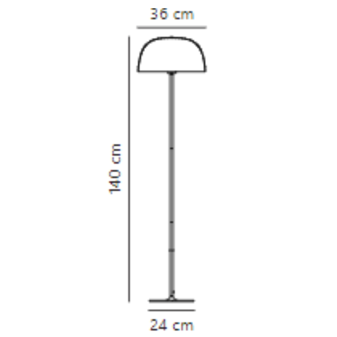 Złota lampa podłogowa Cera o prostym designie