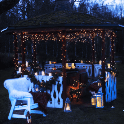 Niewielka kurtyna LED z soplami 300 cm