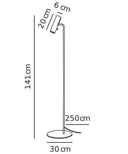 Punktowa lampa podłogowa MIB