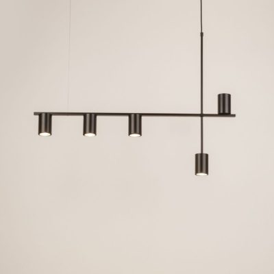 Minimalistyczna lampa wisząca Einar 5 w klasycznej czerni