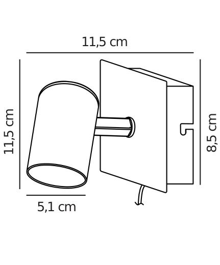 Kinkiet ścienny Frida o prostym designie