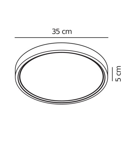 Okrągły plafon sufitowy Noxy do łazienki