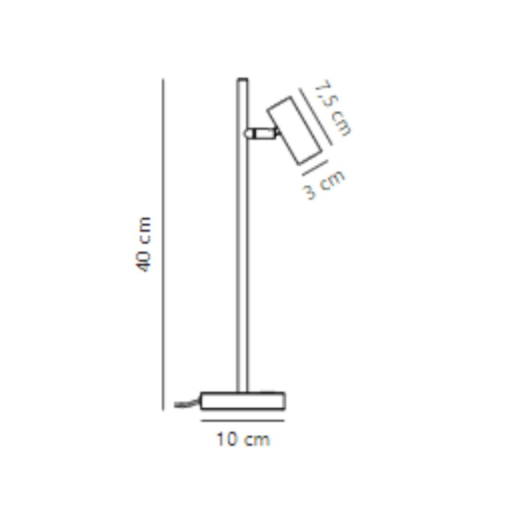 Biała lampa stołowa Omari w minimalistycznym stylu