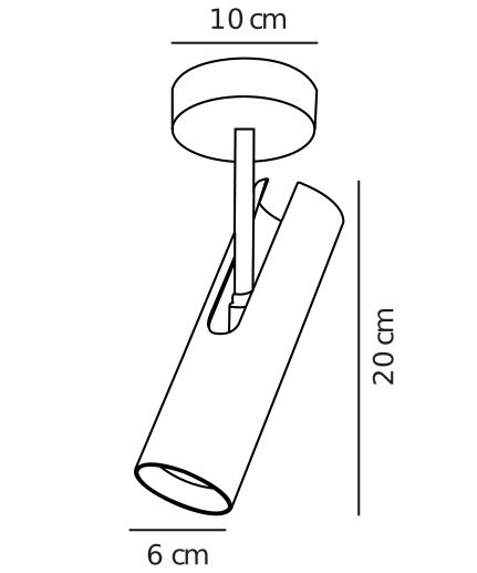 Punktowy reflektor sufitowy MIB w białym kolorze