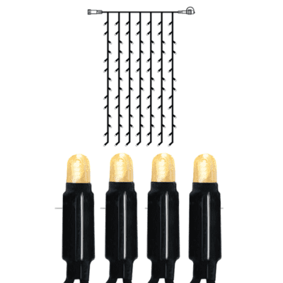 Kurtyna LED z białym-ciepłym światłem 100 cm