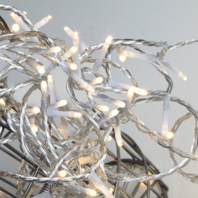 Transparentne lampki choinkowe Microled 300 cm