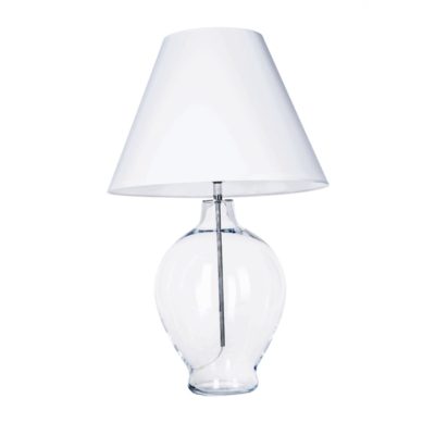 Lampa stołowa Capri M z białym stożkowym abażurem
