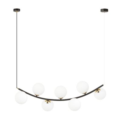 Lampa wisząca Arya 7 ze szklanymi kloszami