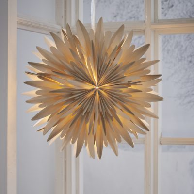 Gwiazda dekoracyjna Wind w beżowym kolorze