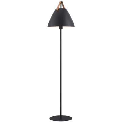 Lampa podłogowa Strap z nietypowym kloszem