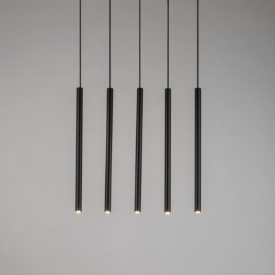 Czarna lampa wisząca Icicle 5 w stylu nowoczesnym
