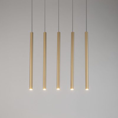 Nowoczesna lampa wisząca Icicle 5 w złotym kolorze