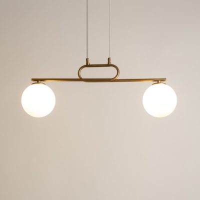 Podwójna lampa wisząca na złotym stelażu Ivar Ring 2