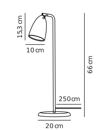Regulowana lampka stołowa w białym kolorze Nexus