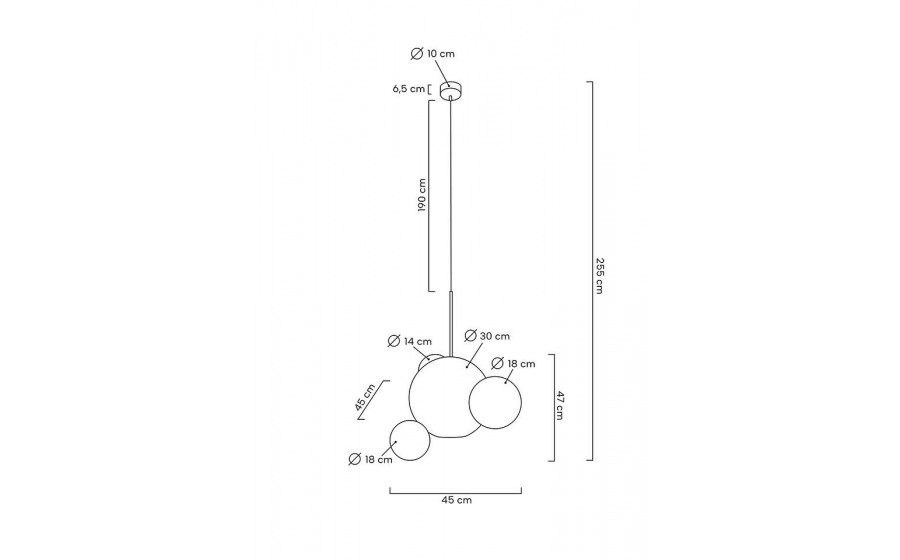 Lampa wisząca Capri o niestandardowej formie