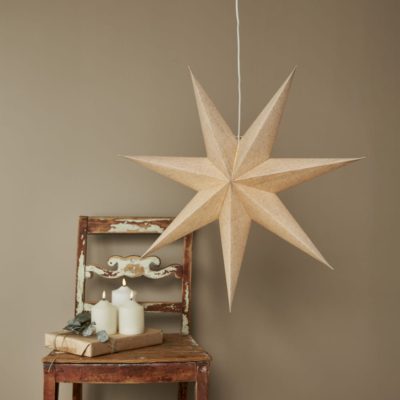 Dekoracyjna gwiazda wisząca Michael w beżowym kolorze