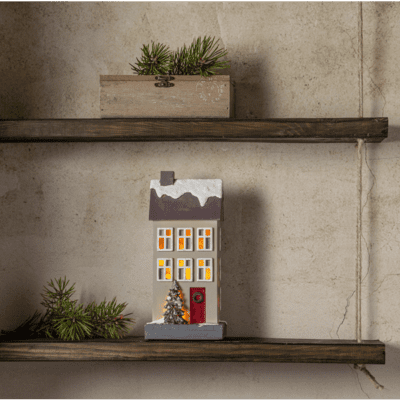 Dekoracja stojąca beżowy domek Hus
