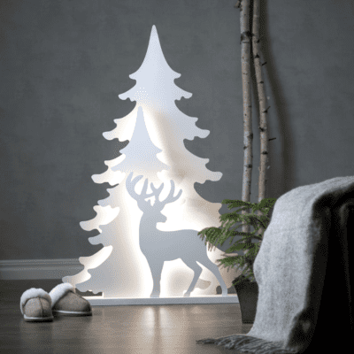Scenka dekoracyjna choinka i jeleń Grandy M
