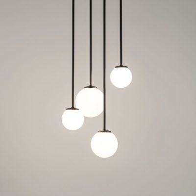 Lampa sufitowa Damazy 4 na czarnej podsufitce