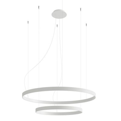 Lampa wisząca Rio 2 z białymi pierścieniami