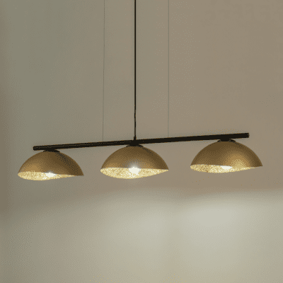 Potrójna lampa wisząca Anatola 3 nad wyspę kuchenna