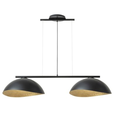 Podwójna lampa wisząca Anatola 2 z kloszami w kształcie misy