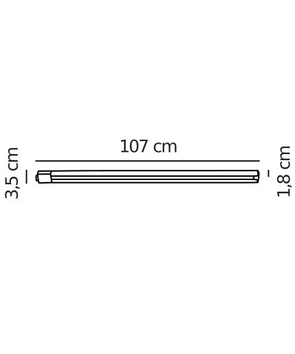 Listwa czarna 107 cm